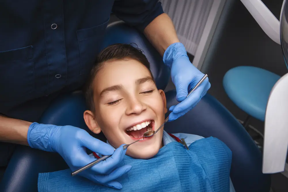 Child receiving dental fillings, showing gentle pediatric dental care
